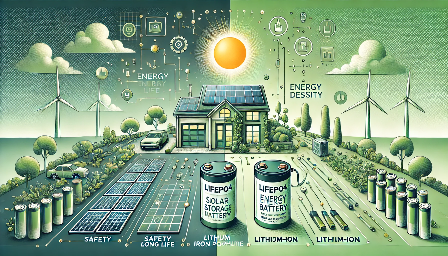 Differenze tra batteria litio ferro fosfato e batteria litio per accumulo fotovoltaico