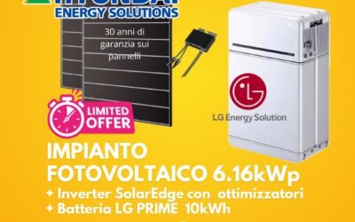 Impianto fotovoltaico 6.16kWp con batteria 10kWh a soli 15.500 euro!